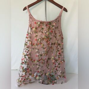 POL Embroidered Lavendar Blouse